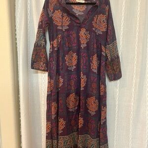 Floral Bohemian Cotton Maxi Dress